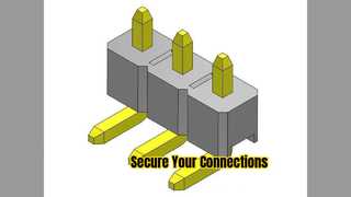 Haakse pin-headerconnector 2,54 mm