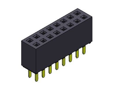 Vrouwelijke Kopbalschakelaar 2.54mm het Dubbele TYPE van Rijonderdompeling - 2 *2 PIN To 2*40PIN H=8.50mm