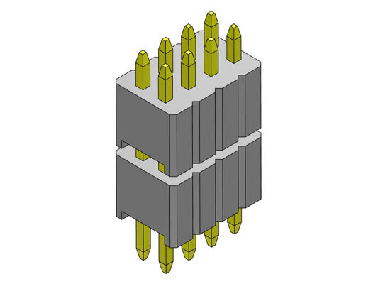Pin Header Connector 1.27mm van de Rijstapel van Serise Dubbel Recht Type - 2 *2 PIN To 2*50PIN SQ0.40mm