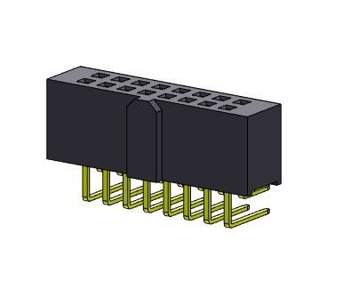 Dubbel Rijr/a TYPE Vrouwelijk Pin Connector 2,54 Mm 2*2 PIN To 2*40PIN H=8.50mm