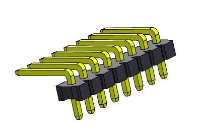 Pin Header Connector 3.96mm Enig Rijr/a TYPE 1 *2 PIN To 1*24PIN H=3.18MM