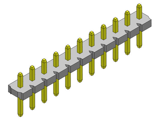 Pin Header Connector 5.08mm het Enige TYPE 1 *2 PIN To 1*20PIN H=2.54MM van de Rijonderdompeling