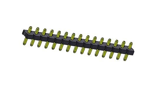 Pin Header Connector 5.08mm het Enige TYPE 1 *2 PIN To 1*20PIN H=2.54MM van de Rijonderdompeling