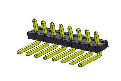 Pin Header Connector 5.08mm Enig Rijr/a TYPE 1 *2 PIN To 1*20PIN H=2.54MM