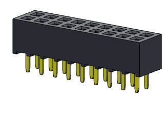 2*2 PIN To 2*40 PIN Header Pcb Connector 2.00mm het Dubbele TYPE van Rijonderdompeling