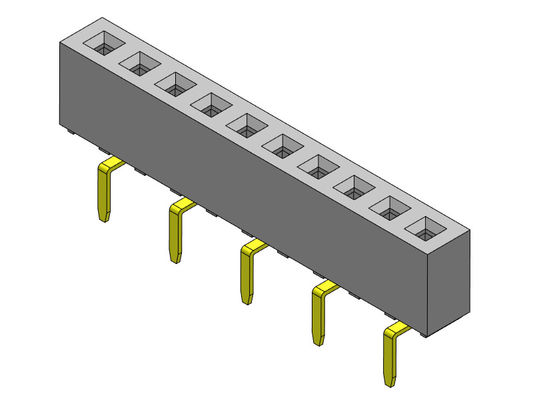 2.00mm Enig van de de Kopbal Dubbel Ingang van de Rij Vrouwelijk Contactdoos de ONDERDOMPELINGStype 1 *2 PIN To 1*40PIN