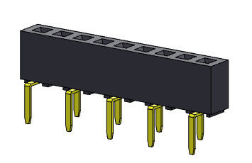 2.00mm Enig van de de Kopbal Dubbel Ingang van de Rij Vrouwelijk Contactdoos de ONDERDOMPELINGStype 1 *2 PIN To 1*40PIN