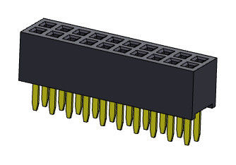 Vrouwelijke Kopbalschakelaar 1.27mm Dubbel Rij Recht Type - 2 *2 PIN To 2*40PIN H=3.40mm