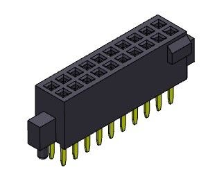 Vrouwelijke Kopbalschakelaar 1.27mm Dubbele Rij met het Rechte Type van Bump&amp;Pegs - 2 *3 PIN To 2*50PIN H=4.40mm