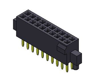 Vrouwelijke Kopbalschakelaar 1.27mm Dubbele Rij met het Rechte Type van Bump&amp;Pegs - 2 *3 PIN To 2*50PIN H=4.40mm