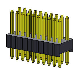 1.27mm Serise Pin Header Connector Dual Row Straight Type 1.27*2.54mm 2*2PIN tot 2*50PIN SQ0.46mm