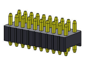 1.27mm Serise Pin Header Connector Dual Row Straight Type 1.27*2.54mm 2*2PIN tot 2*50PIN SQ0.46mm