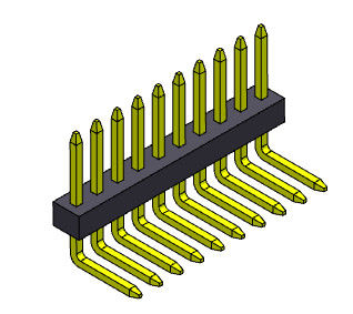 1.00mm Pin Female Header Connector R/A Pin Electrical Connectors 1*2 PIN To 1*40PIN