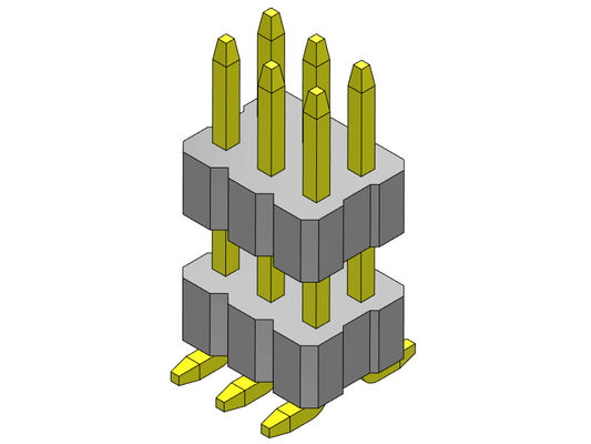 1.00mm Dubbele Rij Vrouwelijk Pin Connector Stack Straight SMT 2*2 PIN To 2*40PIN