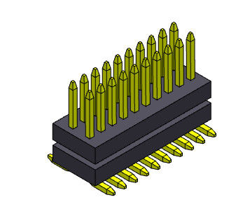 2*3 PIN To 2*50 PIN Pin Header Connectors 0.80mm Dubbele Rijstapel Recht SMT
