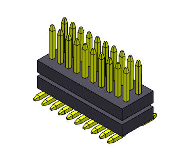 2*3 PIN To 2*50 PIN Pin Header Connectors 0.80mm Dubbele Rijstapel Recht SMT