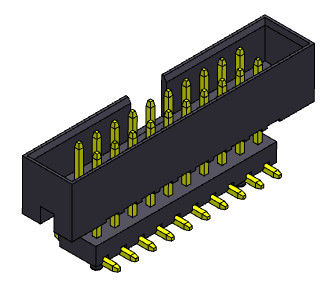 2.00mm Opgeheven SMT-Onderdompelingsvakje Kopbalschakelaar 2*4-2*25 Pin Nylon 6T 2AMP