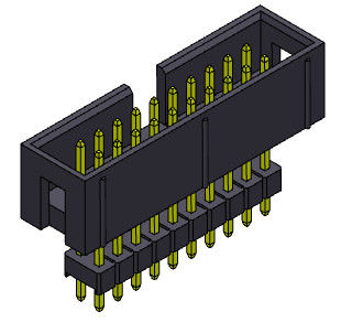 2.54mm Vakje hief de Dubbele Rij van de Kopbalschakelaar Recht Onderdompelingstype op - 2 *3-2*32Pin 3AMP