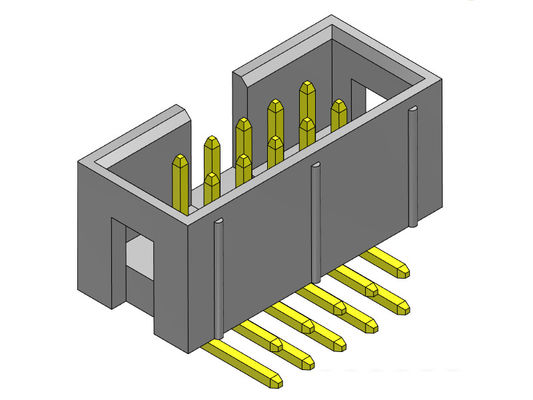 Dubbele Rij 2,54 Mm-Vakje het Type van Kopbal Rechte hoek - 2 *3-2*32 Pin Nylot 6T 3AMP