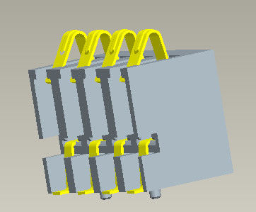 Hoogte 2.5mm het Type H=6.7mm 4 Pin With Pegs van SMT van de Batterijschakelaar