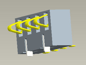 Hoogte 2.5mm Batterij 4 Pin Connector H=5.4-7.0mm van de Batterijschakelaar