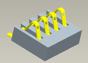 Hoogte 2.5mm de Schakelaar H 3.0mm Batterij 4 van de Batterijlader het Type van Pin Connector SMT
