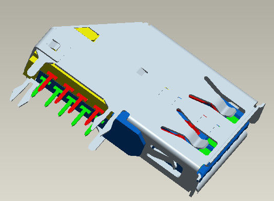 Hoge snelheids Input-output Schakelaars Usb 3,0 Type A het Type van Schakelaar90° Onderdompeling