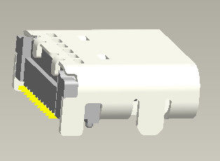 24 de Schakelaar Usb 3,1 Vrouwelijke Rechte hoek 90° Dubbel SMT van PIN Type C