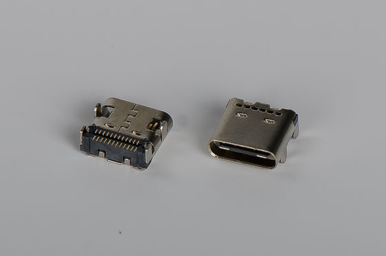 24 de Schakelaar Usb 3,1 Vrouwelijke Rechte hoek 90° Dubbel SMT van PIN Type C
