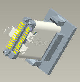 Usbtype het Type H=11.1mm van C 3,1 24 Pin Connector Male Vertical 180° SMT het Levenstest: 10000 Cycli Min